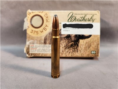 WEATHERBY .375 WBY MAG 300GR 20RDS USED! PENNY AUCTION!