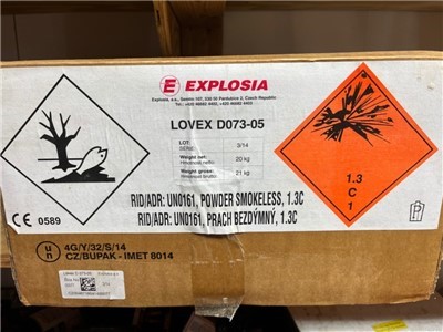 10 LB container of LoveX D073-05 Rifle powder