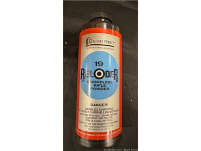 Alliant Reloder Powder No. 19 (1 pound) heavy rifle powder 1 lb No CC Fees