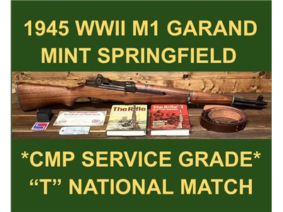 M1 GARAND 1943 SPRINGFIELD CMP SERVICE GRADE EXC. NATL. MATCH BARREL .30-06