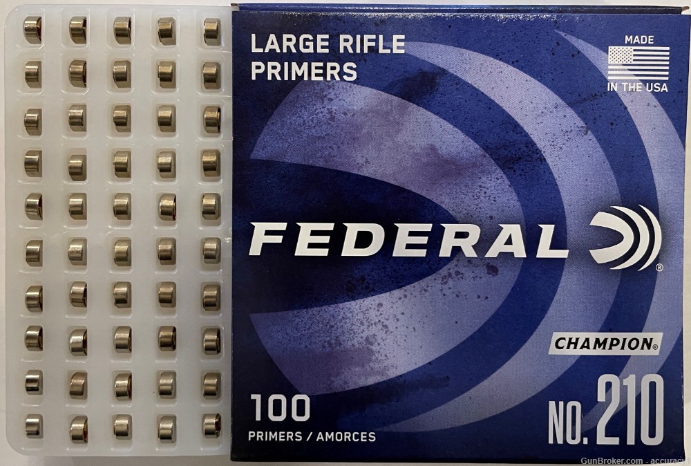 1,000 count FEDERAL LARGE RIFLE PRIMERS-img-1