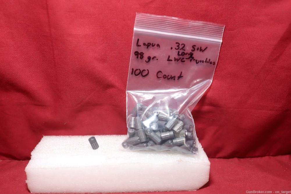 Lapua .32 S&W Long .98 Gr. Lead Wadcutter Projectiles 100 Count Open-Box-img-0