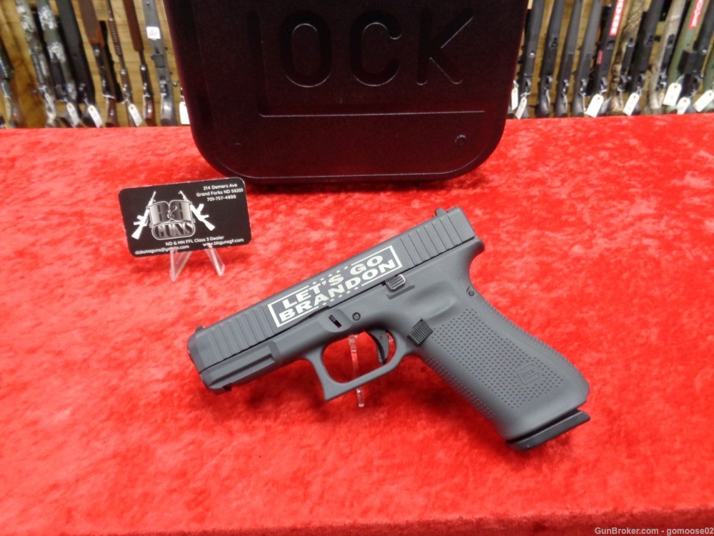 Glock 45 9mm Gen 5 LETS GO BRANDON Edition LGB Crooked Joe 17 NEW WE TRADE!-img-1