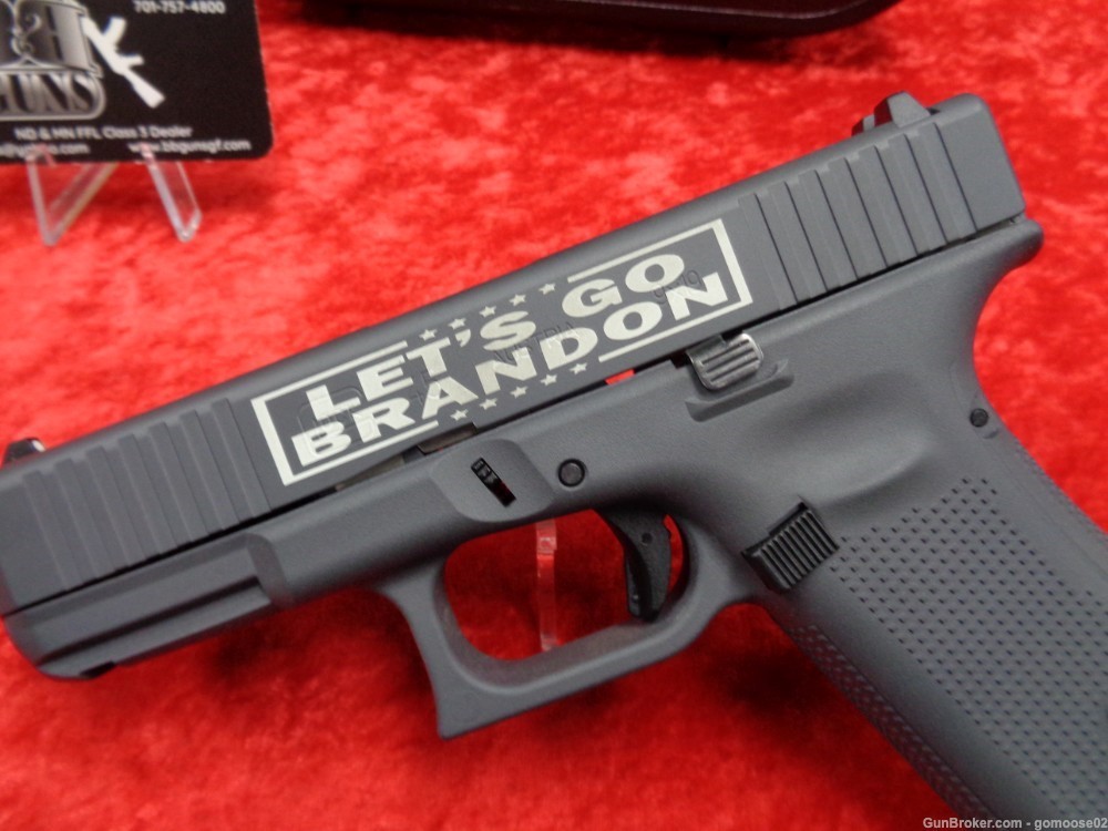 Glock 45 9mm Gen 5 LETS GO BRANDON Edition LGB Crooked Joe 17 NEW WE TRADE!-img-2