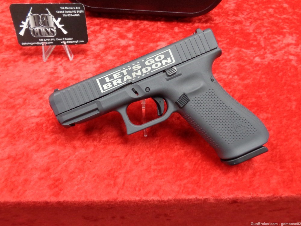 Glock 45 9mm Gen 5 LETS GO BRANDON Edition LGB Crooked Joe 17 NEW WE TRADE!-img-0