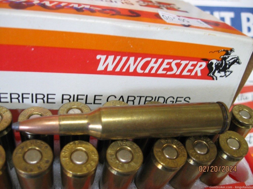 Classic 6mm Rem 80 gr Pointed Soft Point Winchester Rifle Ammo; more too-img-2