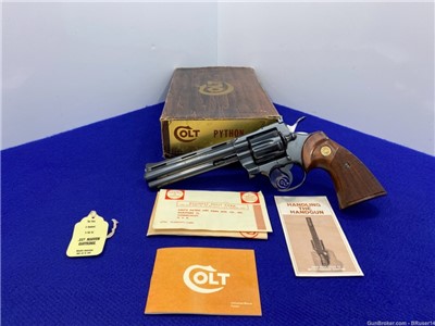 1974 Colt Python .357 Mag Blue 6" -LEGENDARY SNAKE SERIES- Classic Revolver