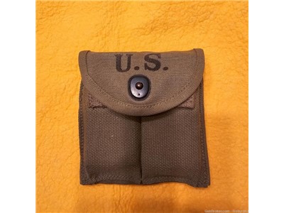 1943 M1 pouch marked Walter E. Allen 1943 with 2 15 rd. magazines