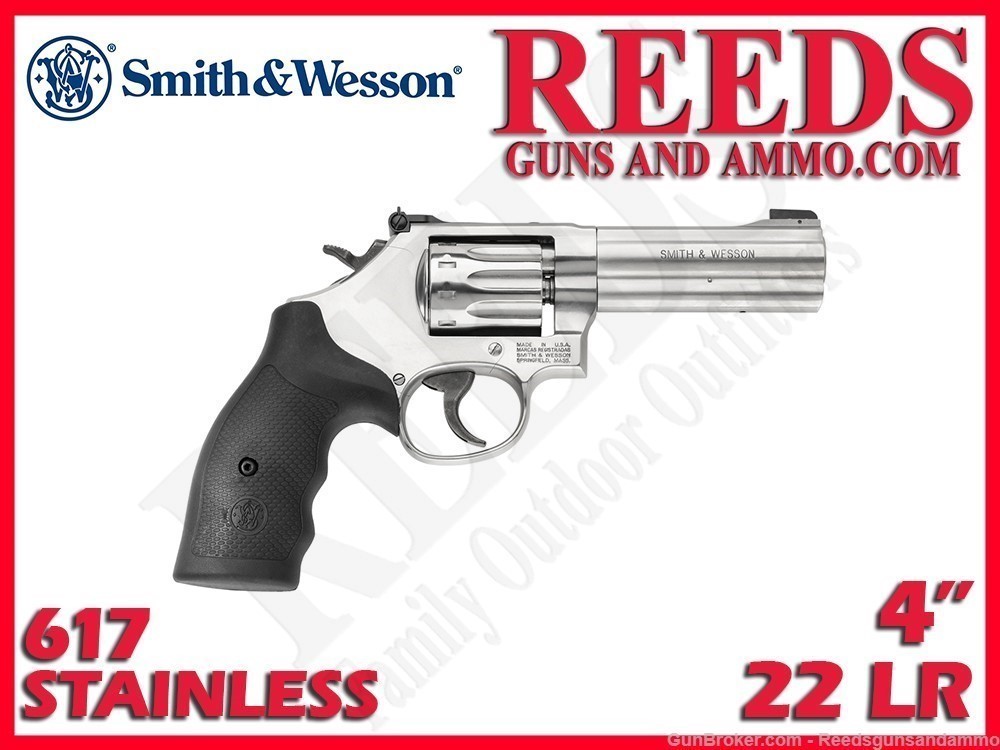 Smith & Wesson 617 Stainless 22 LR 4in 10 Shot 160584-img-0