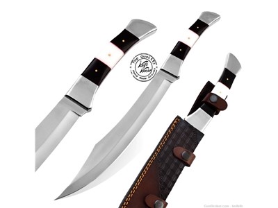 Custom Handmade Stainless Steel Short Sword Bowie Hunting Knife-KKH-36