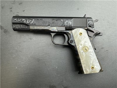 PROTOTYPE - Colt 1911 .45 ACP BLUED Altamont Custom Engraved Scroll 