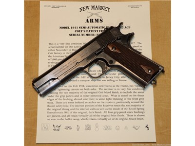 Very Fine WWI Colt Model 1911 .45 Pistol, c. 1917 AEF Shipped