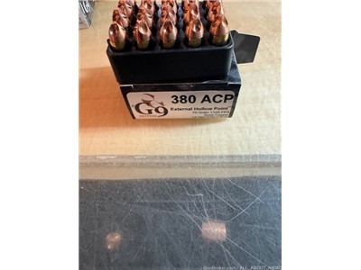 .380 acp ammo G9 Defense External Hollow Point 380 auto ammunition 