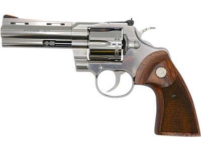 Colt Mfg PYTHON SP4WTS 38 Special/357 Mag 6 Shot 4.25" Stainless Walnut