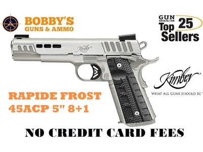 Kimber Rapide Frost 45acp 5" 8+1 Silver KimPro II Frame