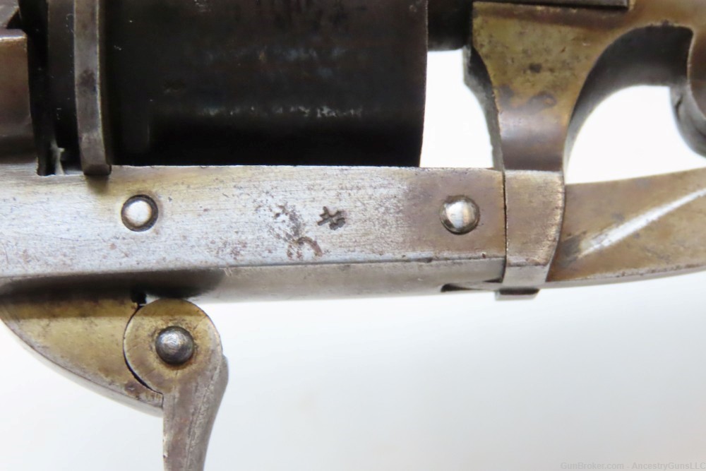 BRITISH Antique Folding Trigger 8mm PINFIRE DA Revolver   LEFAUCHEUX-img-15