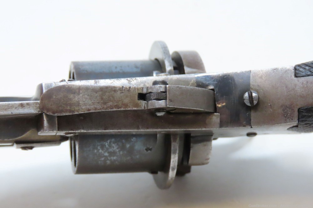 BRITISH Antique Folding Trigger 8mm PINFIRE DA Revolver   LEFAUCHEUX-img-13