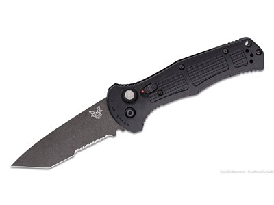 Benchmade 9071SBK Claymore AUTO Knife Cobalt Black Tanto Combo Blade #5
