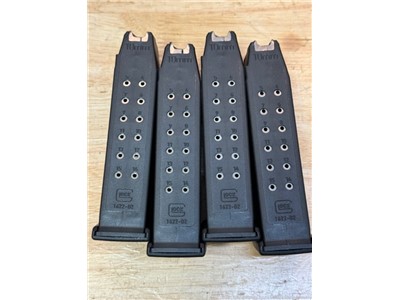 4 Used 10mm Glock 20 Mags 15rd / penny Auction