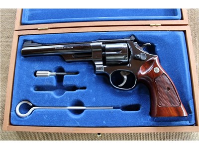 Smith & Wesson Model 1955 (25-2) 45 Cal Revolver in Wood Box NICE!