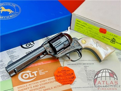 UBER RARE 1993 Colt SAA 4 3/4” Royal Blue 45LC |*FACTORY PEARL GRIPS*| NIB!