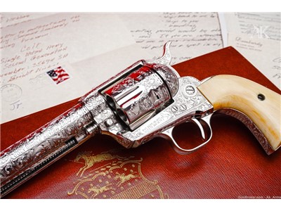 1962 Colt SAA .45 Colt 7.5" *CARMINE LOMBARDY MASTER ENGRAVED & SIGNED*