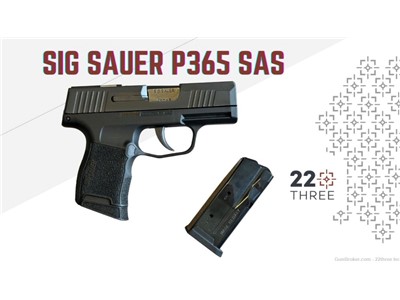 SIG P365 SAS 9mm 3.1" w/case No Reserve No CC Fee 