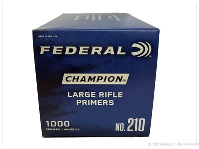 Federal Large Rifle Primers 1,000 count no. 210 NO CC FEES
