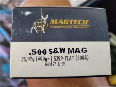 Magtech 500 S&W Mag 400gr sjsp-flat