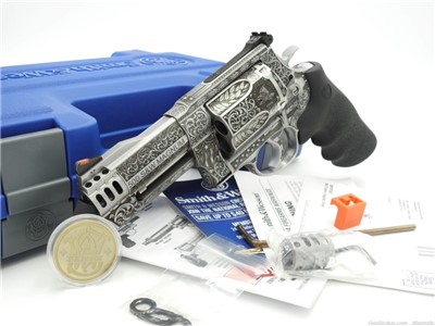 NEW Release! Custom Engraved S&W Smith & Wesson 500 S&W500 4" 500 MAG COMP