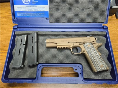 Colt M45A1 45acp With Case and Paperwork.  Desert Sand Ion Bonded Finish