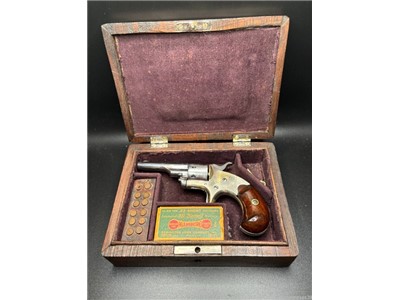  Antique Colt Open Top Model Single Action Pocket Revolver with case