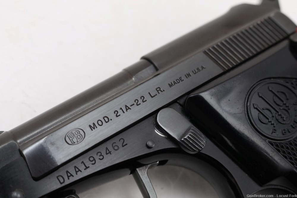 Beretta 21A .22LR 2.4" SA/DA Tip-Up SA Pistol Conceal Carry NO RESERVE!-img-4