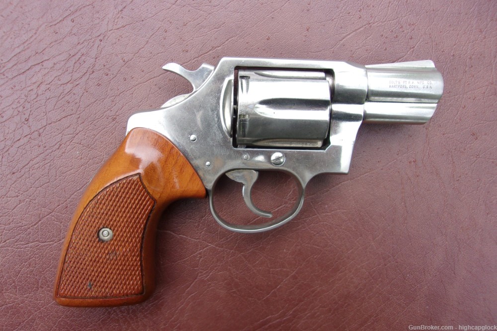 Colt Detective Special .38 Spcl 2" Nickel Revolver 1972 NICE Gun $1START-img-1