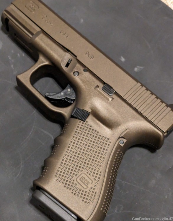NIB Glock 19 Gen-4 9mm Factory Midnight Bronze Cerakote-img-1