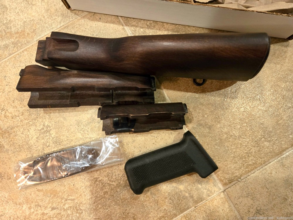 BLEM Century Dark Brown Wood AKM AK 47 WASR VSKA BFT47 Stock Set Buttstock-img-5