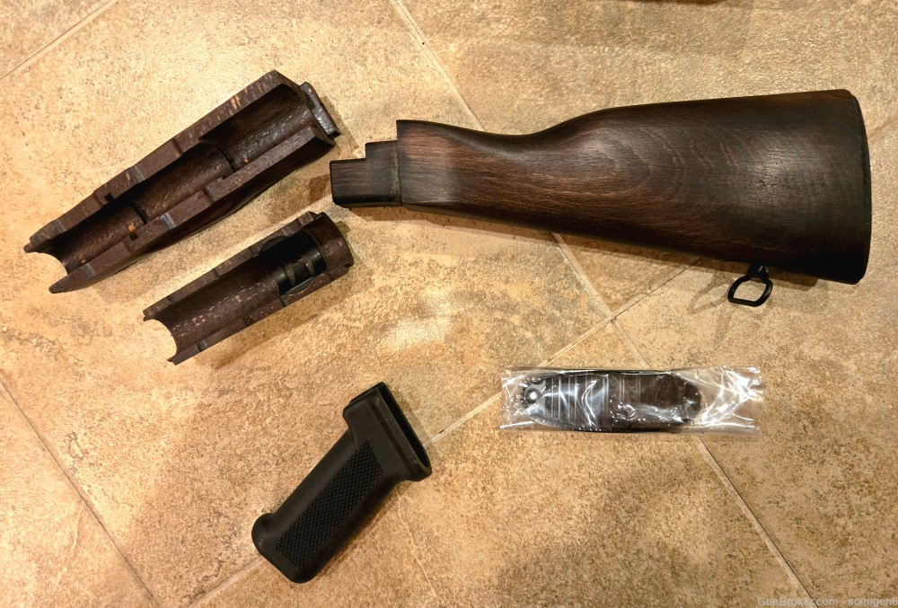 BLEM Century Dark Brown Wood AKM AK 47 WASR VSKA BFT47 Stock Set Buttstock-img-3
