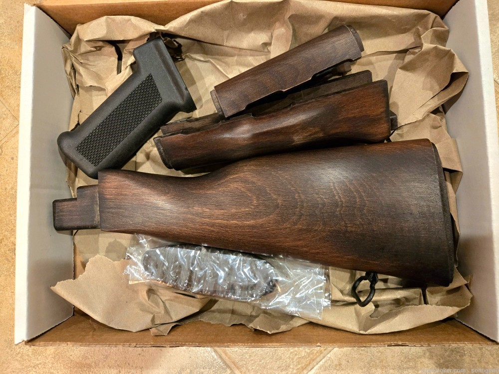 BLEM Century Dark Brown Wood AKM AK 47 WASR VSKA BFT47 Stock Set Buttstock-img-2