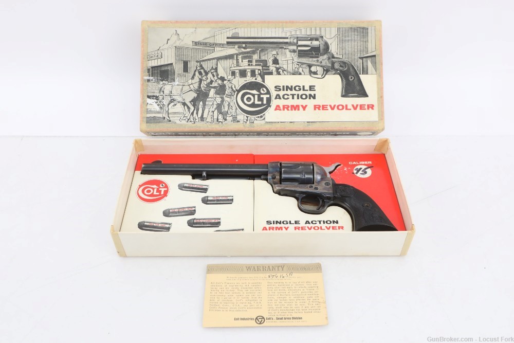 Colt SAA Single Action Army 45 Colt Second Gen 7.5" w/ Factory Box 1971 C&R-img-0