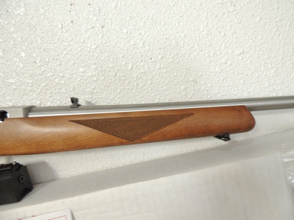 Stainless Ruger 10/22 Carbine Semi Auto .22 LR Checkered Wood Stock 22” NIB-img-5