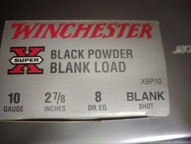 Winchester 10 Gauge Black Powder Blanks-img-0
