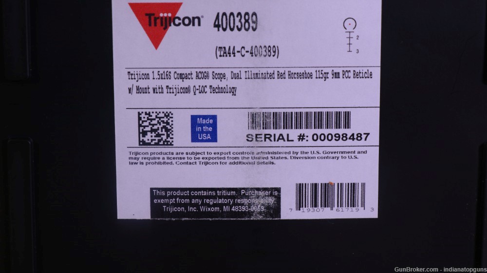 Trijicon 1.5x16S Compact ACOG® Compact Scope 9mm PCC-img-8