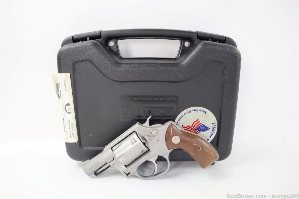 Nice Stainless Charter Arms Pathfinder .22 Magnum Revolver W/ Box 2" Barrel-img-0