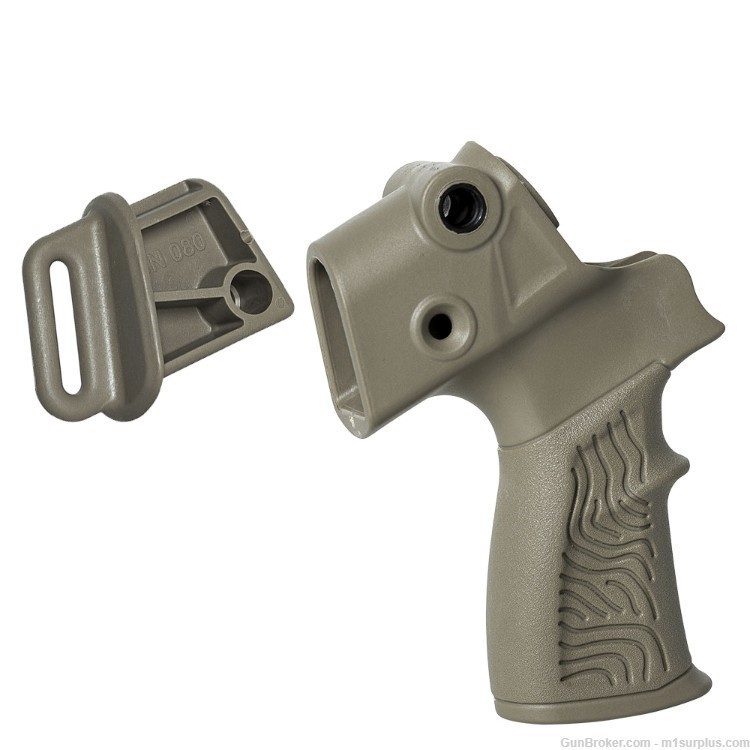 VISM Tan Pistol Grip w/ Sling Loop for 12 Gauge Mossberg 500 590 Shotgun-img-0