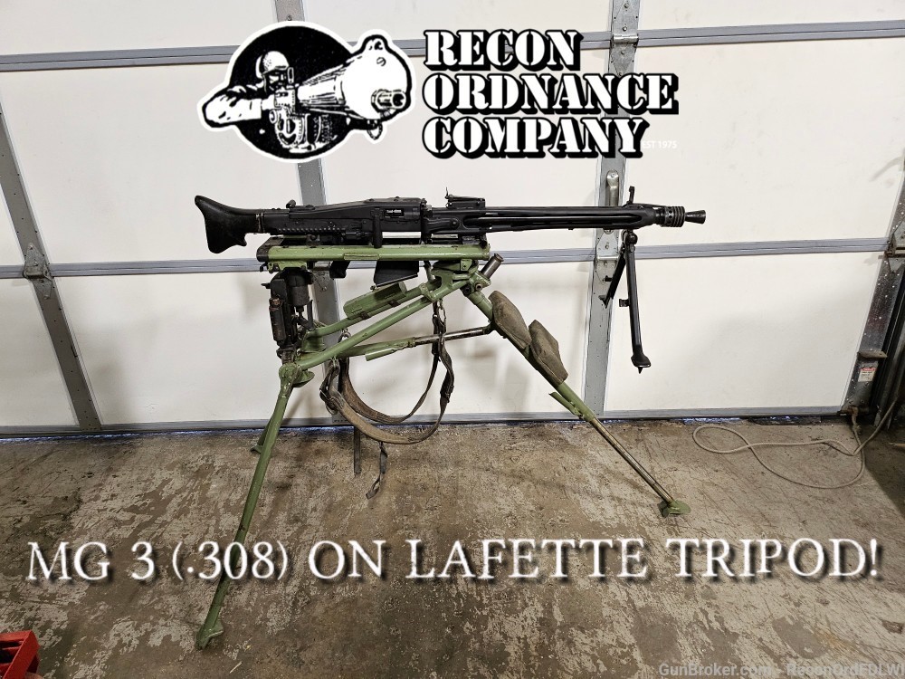 Awesome MG 3 Semi Auto on Lafette Tripod! .308/7.62 NATO MG-3 MG3-img-0