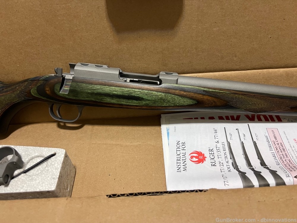 Ruger 77/17 .17 WSM Green Mountain Laminate Stainless 18.5" Threaded 7219-img-6