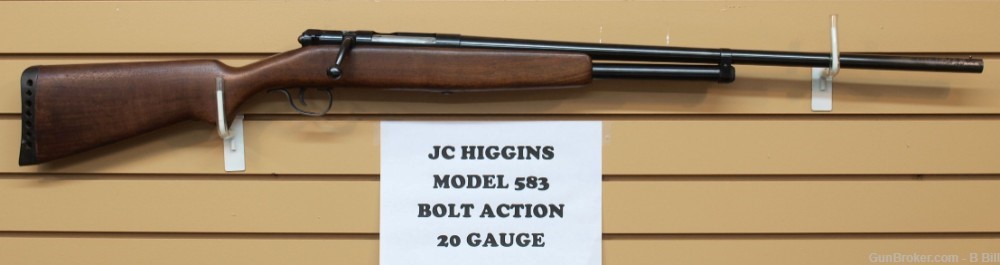 JC HIGGINS MODEL 583.12  BOLT ACTION 20 GAUGE TUBE FEED SHOTGUN-img-0