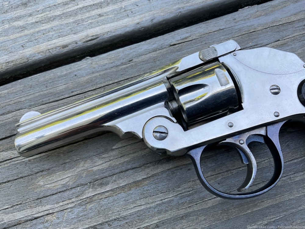 Antique Iver Johnson 1st Model Hammerless Revolver 32 S&W 1895-96 3” Nickel-img-4
