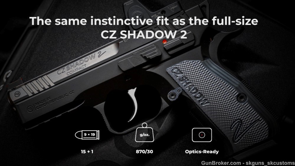 PENNY AUCTION NEW CZ SHADOW 2 COMPACT OPTIC READY 9mm SKU 91252 -img-3