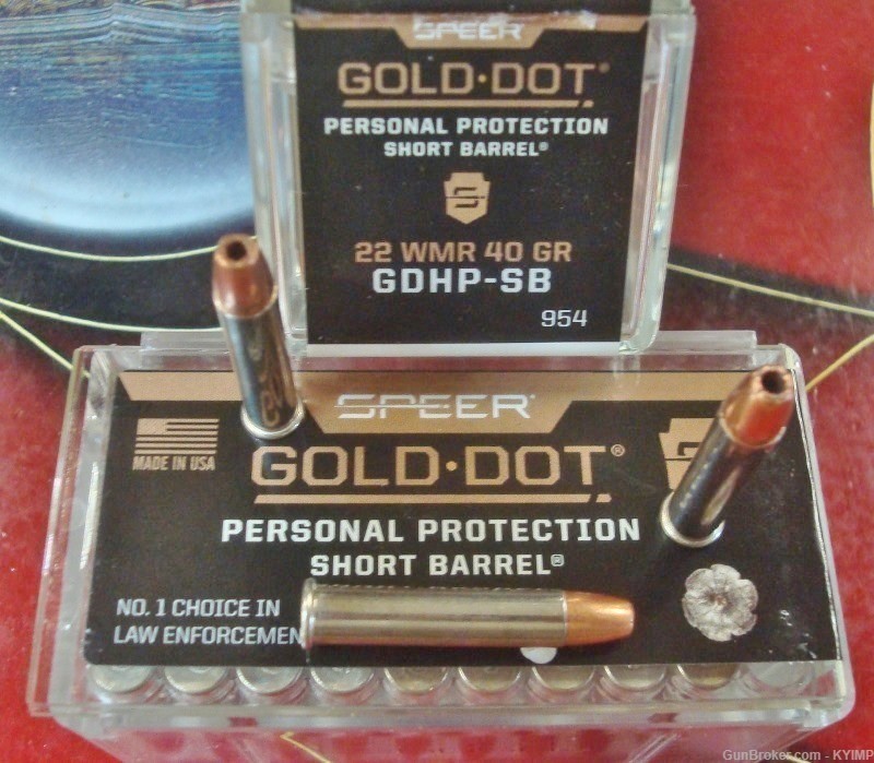 100 SPEER 22 Magnum 40 grain GDHP GOLD DOT Hollow Point New Ammo 954-img-1